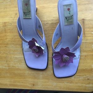 Lilac Mule Heeled